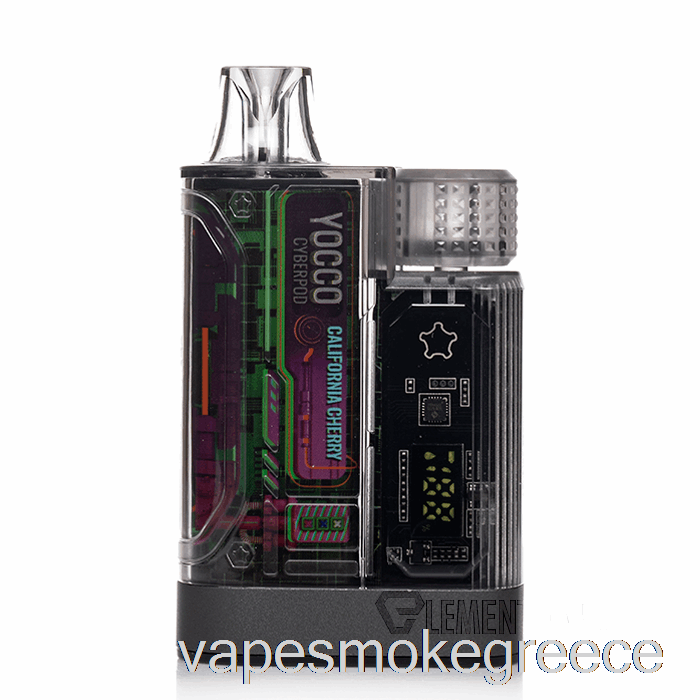 Vape Greece Yocco Cyberpod 12000 μιας χρήσης κεράσι Καλιφόρνιας